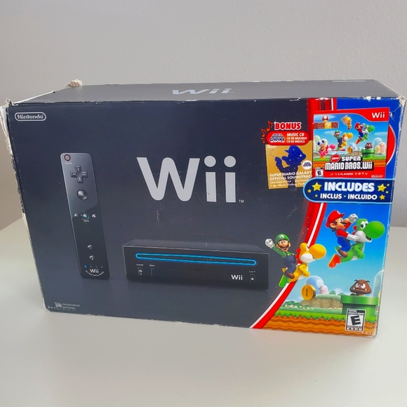 Nintendo Wii Black Console Bundle w/ Box, 2 Remotes, Mario CIB, HDMI + Access... - Picture 13 of 16